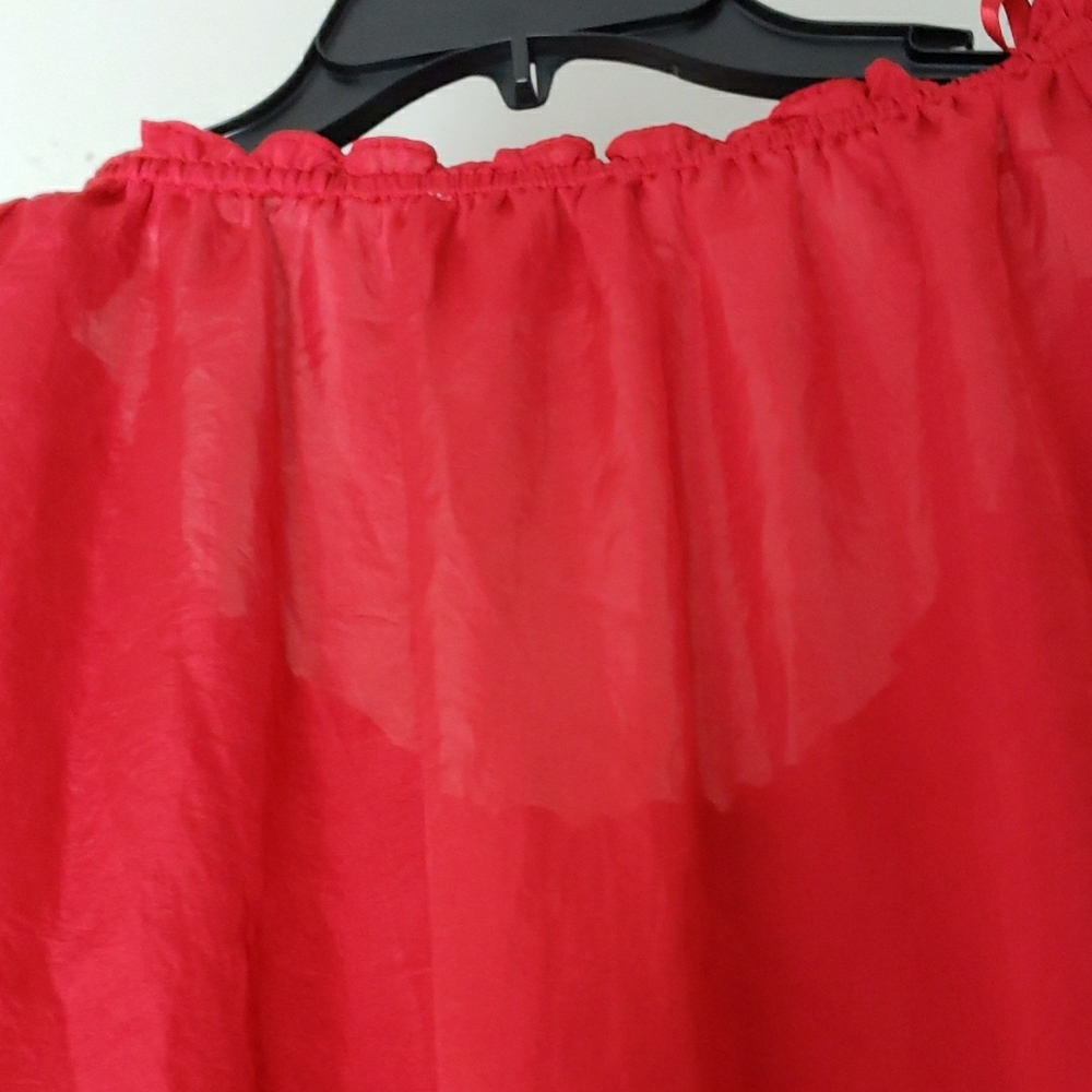 MICHAEL Michael Kors Red Ruffled Top - Picture 4 of 5